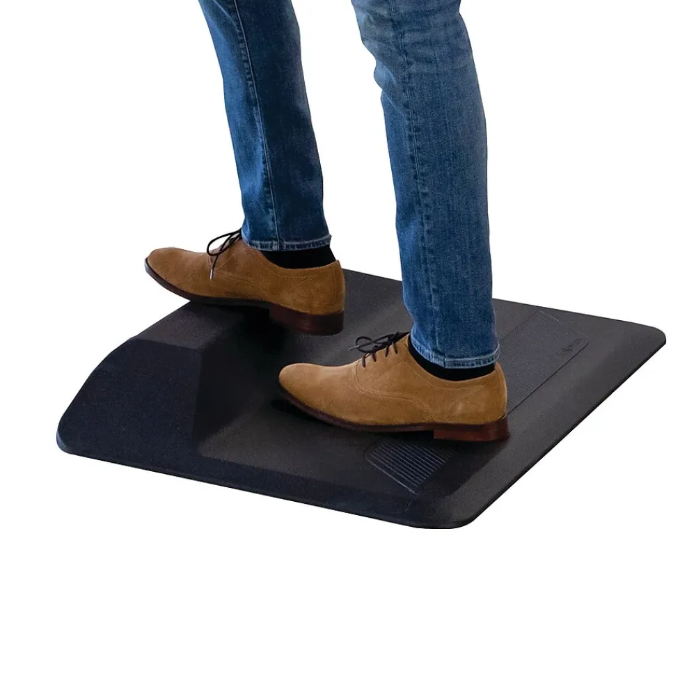Fellowes ActiveFusion Standard Floor Wellness Mat, 36" x 24", Black (8707102)