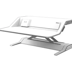 Online Fellowes Lotus DX Sit-Stand Workstation Adjustable Monitor Stand, White (8080201)