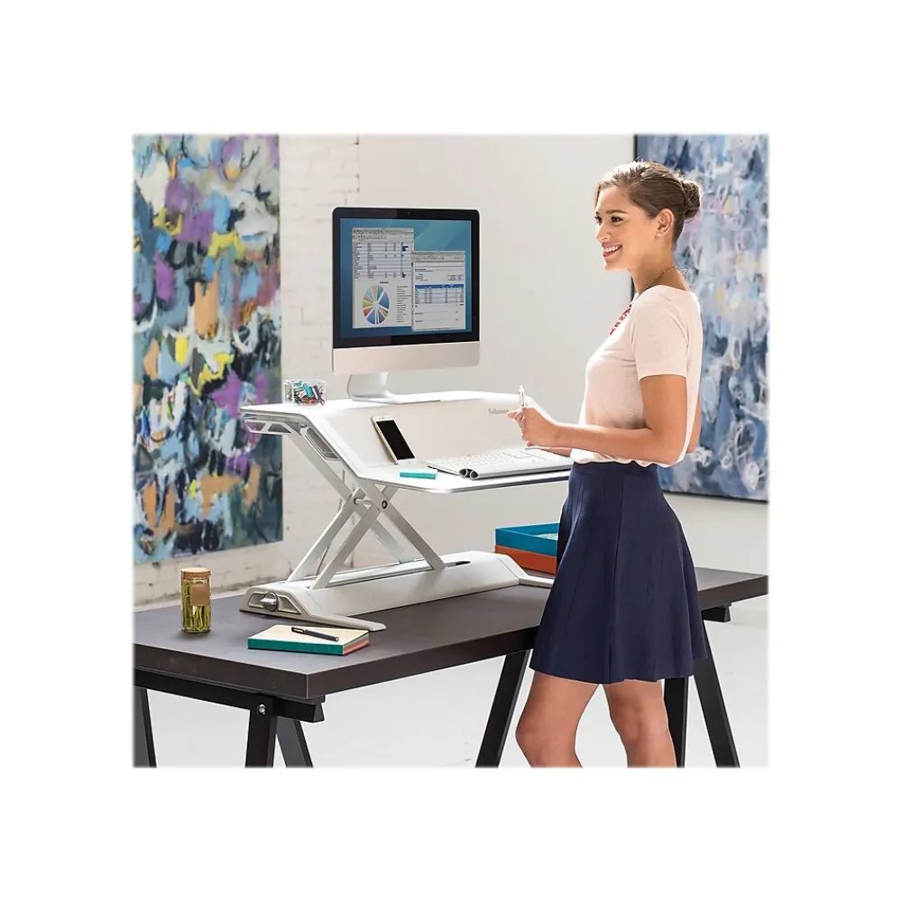 Clearance Fellowes Lotus Monitor Stand, White (0009901)