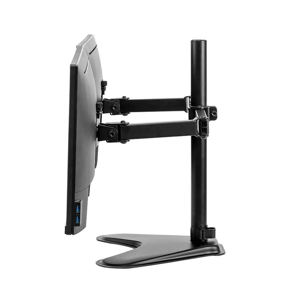 Outlet Fellowes Professional Series Free-standing Dual Horizontal Monitor Arm, Up to 27", Black (8043701)