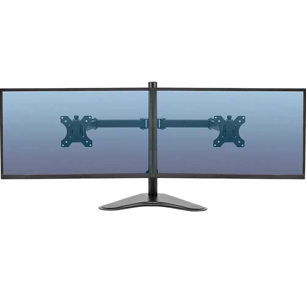 Outlet Fellowes Professional Series Free-standing Dual Horizontal Monitor Arm, Up to 27", Black (8043701)
