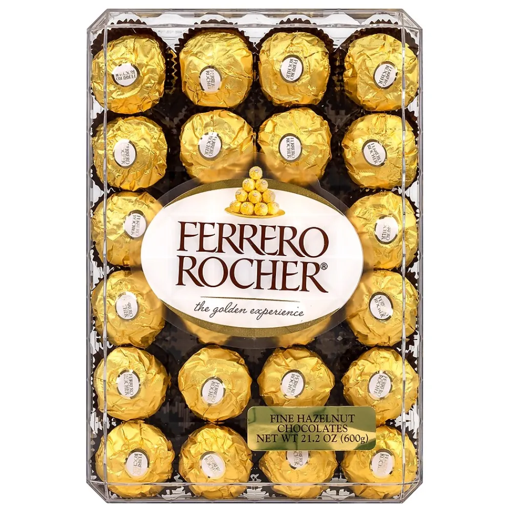 Ferrero Rocher Diamond Box Hazelnut Milk Chocolate Pieces, 48/Box (241-00015)
