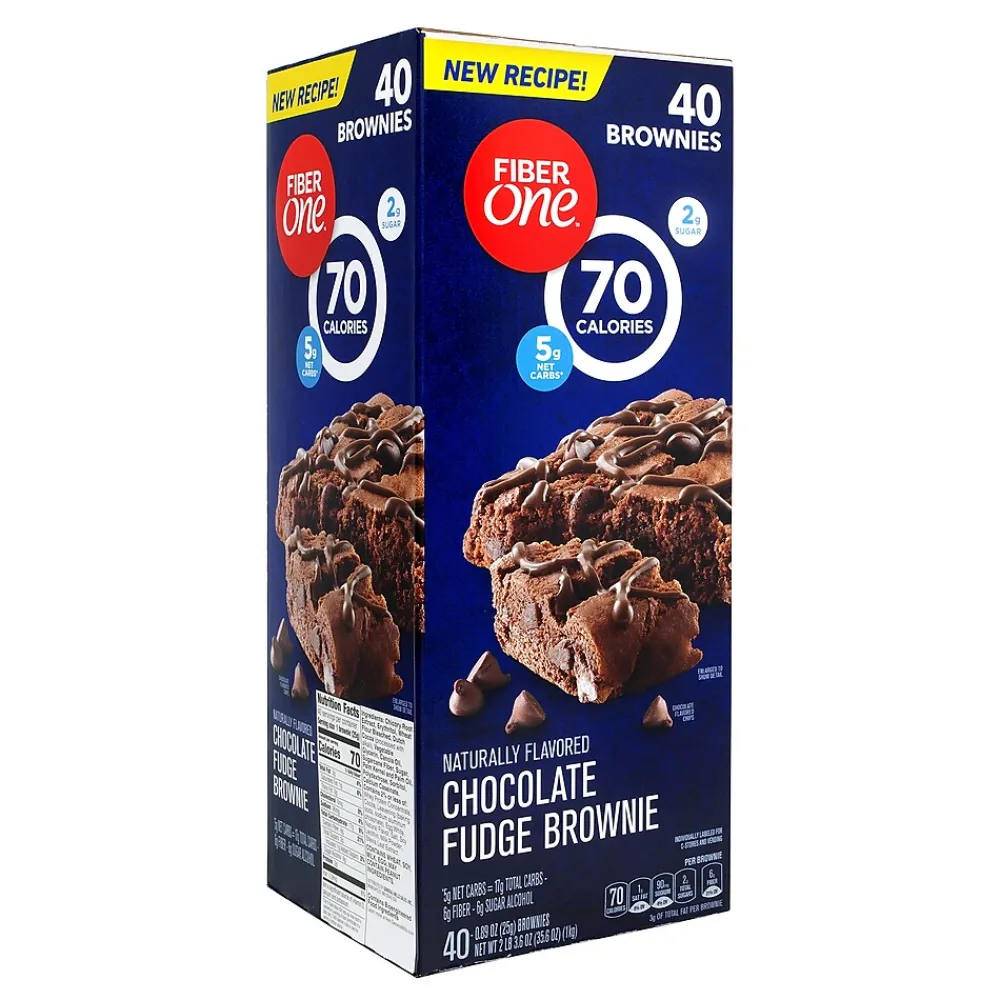 Fiber One Chocolate Fudge Brownie Bar, 0.88 oz., 40 Bars/Box (220-00454)