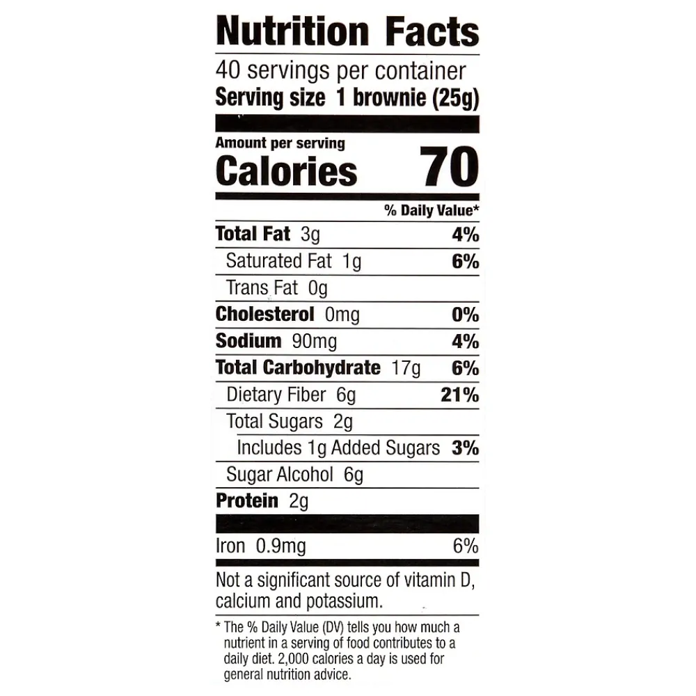 Fiber One Chocolate Fudge Brownie Bar, 0.88 oz., 40 Bars/Box (220-00454)
