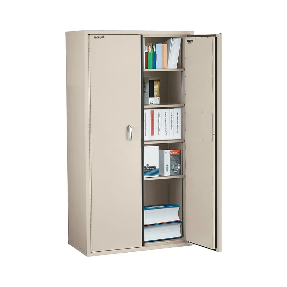 Storage Cabinets*FireKing 72" Steel Storage Cabinet with 4 Shelves, Parchment (CF7236-DPAI)
