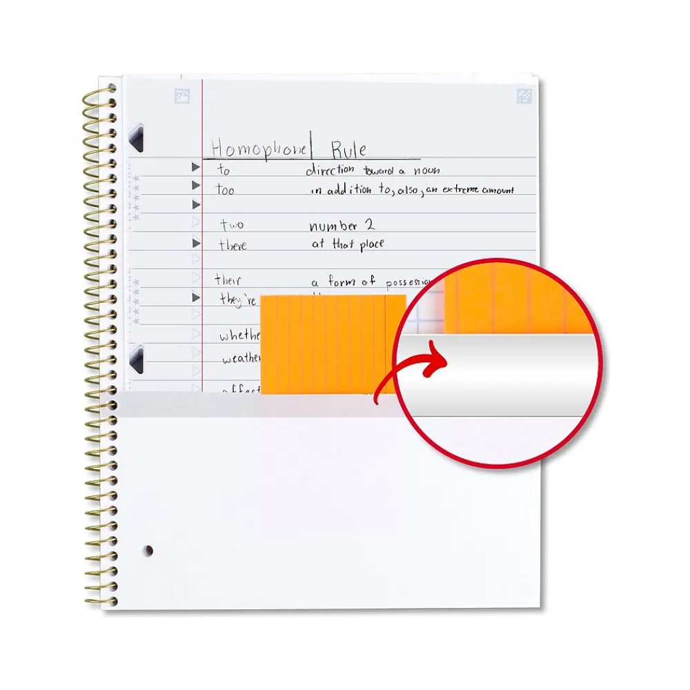 Subject Notebooks|Five Star Brushy Moves 1-Subject Notebooks, 8.5" x 11", Wide-Ruled, 80 Sheets, Assorted Colors, 2/Pack (930060)