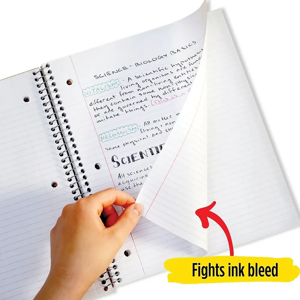 Subject Notebooks|Five Star 3-Subject Notebooks, 8" x 10.5", Wide Ruled, 150 Sheets, Each (51014)