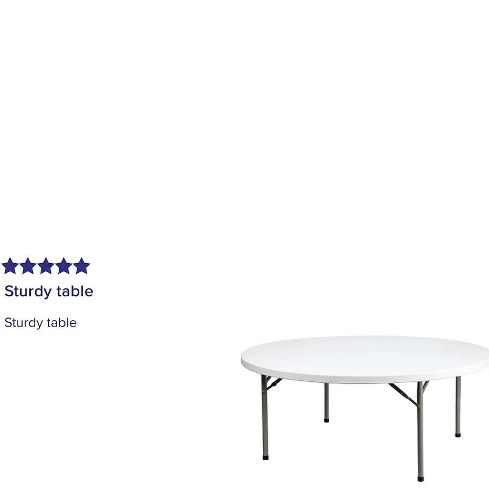 Folding Tables*Flash Furniture Elon Folding Table, 71" x 71", Granite White (DADYCZ180RGW)