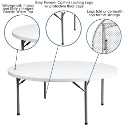 Folding Tables*Flash Furniture Elon Folding Table, 71