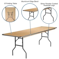 Folding Tables*Flash Furniture Fielder Folding Table, 96