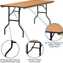 Folding Tables*Flash Furniture Gael Folding Table, 72