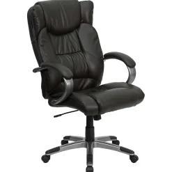 Office Chairs*Flash Furniture Hansel Ergonomic LeatherSoft Swivel High Back Executive Office Chair, Espresso Brown (BT9088BRN)