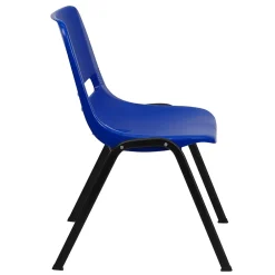 Folding & Stacking*Flash Furniture HERCULES Series Plastic Kid's Shell Stack Chair, Navy/Black (RUT14NVYBK)