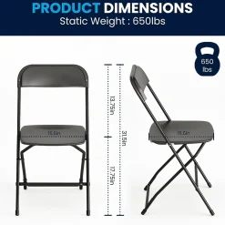 Folding & Stacking*Flash Furniture HERCULES Plastic Office Chair, Black (LE-L-3-BK-GG)