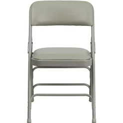 Folding & Stacking*Flash Furniture HERCULES™ Curved Triple Braced Vinyl Armless Folding Chair, Gray, 4/Pack