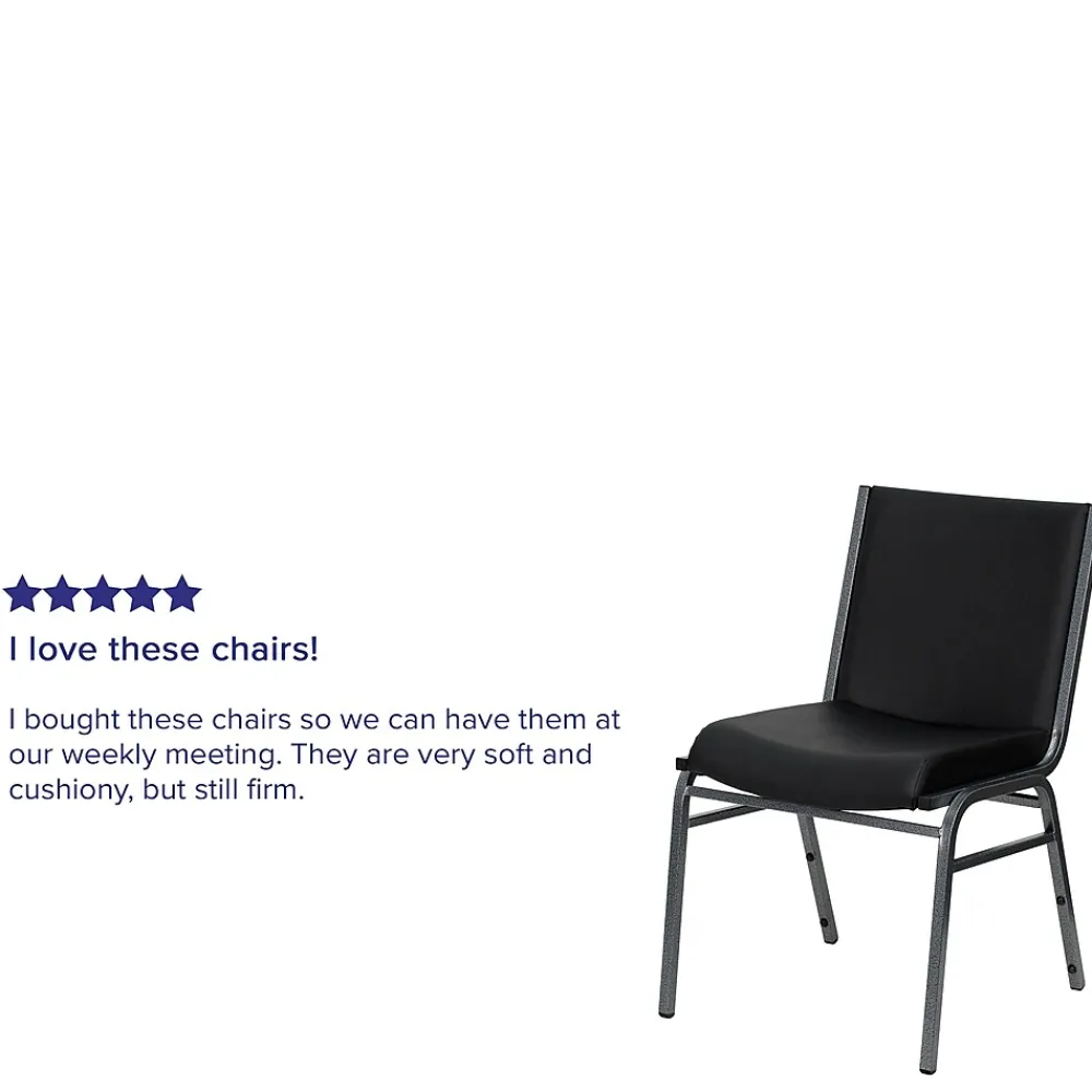 Folding & Stacking*Flash Furniture HERCULES Series Vinyl Stack Chair, Black (XU60153BKVYL)