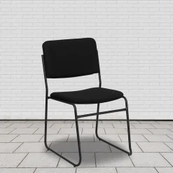 Folding & Stacking*Flash Furniture HERCULES Series Fabric Stacking Chair with Sled Base, Black (XU8700BLKB30)