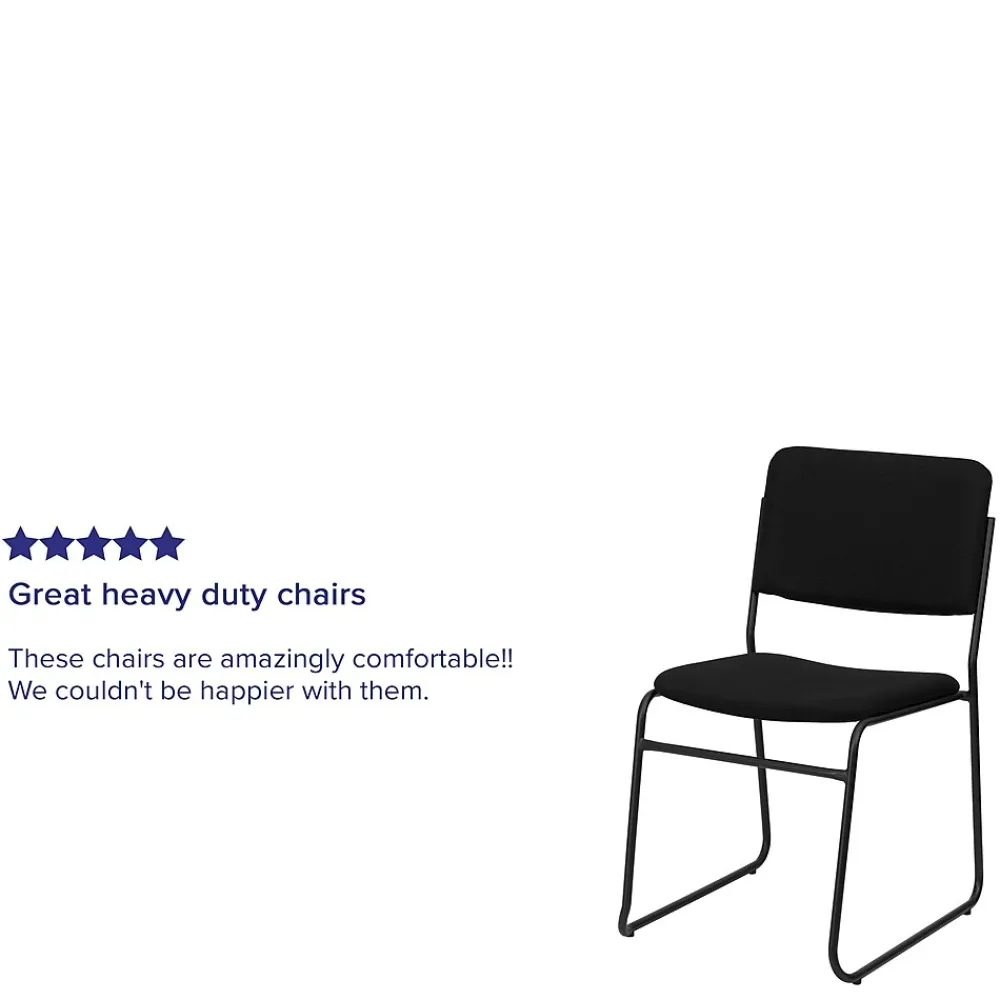 Folding & Stacking*Flash Furniture HERCULES Series Fabric Stacking Chair with Sled Base, Black (XU8700BLKB30)