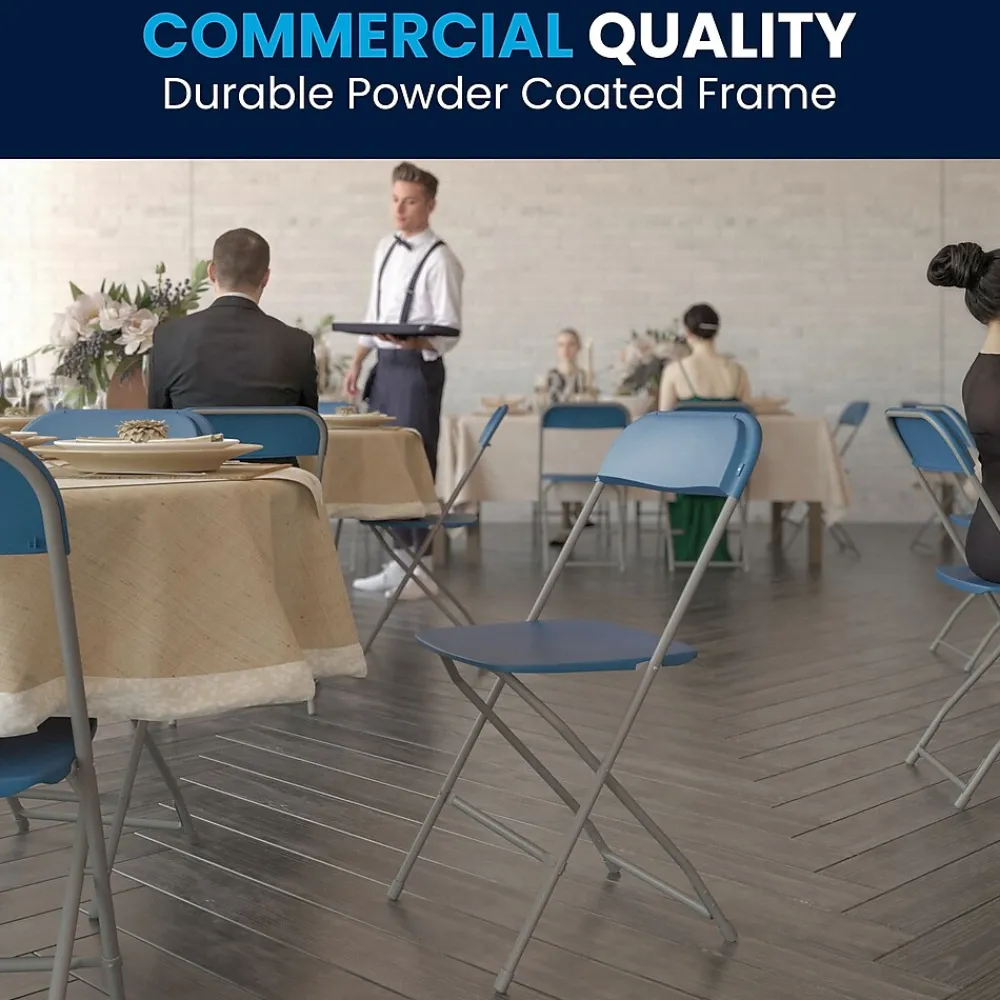 Folding & Stacking*Flash Furniture HERCULES Series Plastic Banquet/Reception Chair, Blue, 2/Pack (2LEL3BLUE)