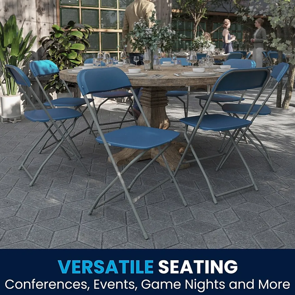 Folding & Stacking*Flash Furniture HERCULES Series Plastic Banquet/Reception Chair, Blue, 2/Pack (2LEL3BLUE)