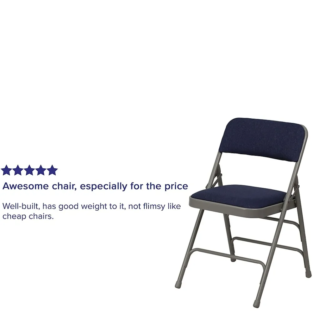 Folding & Stacking*Flash Furniture HERCULES Series Fabric Folding Chair, Navy Blue, 2/Pack (2HAMC309AFNVY)
