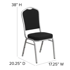 Folding & Stacking*Flash Furniture HERCULES Series Fabric Stacking Banquet Chair, Gray Dot/Silver Frame (FDC01S6)