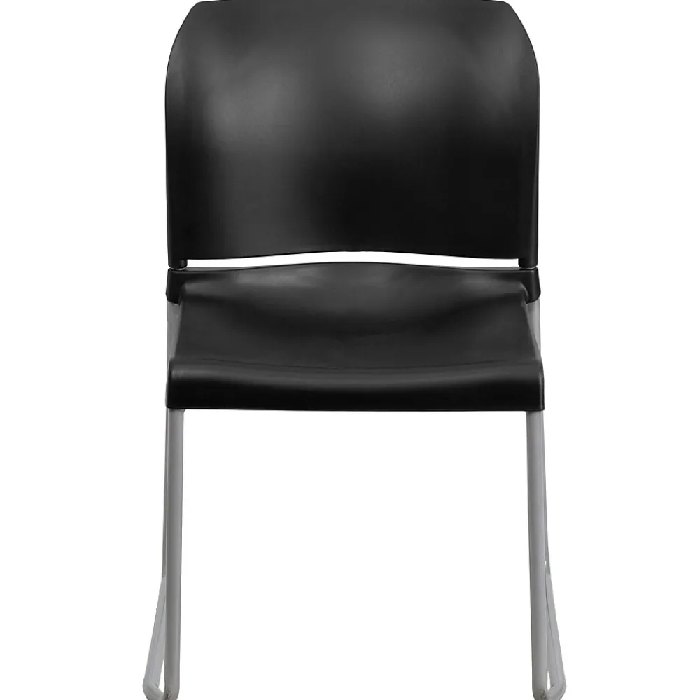 Folding & Stacking*Flash Furniture HERCULES 8Full Back Stack Chairs W/Sled Base, Black, 20/Pack