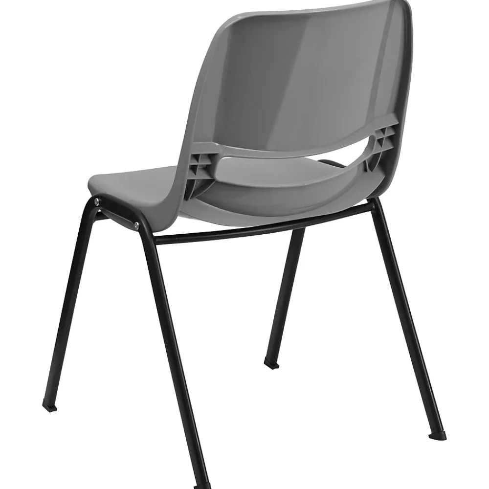 Folding & Stacking*Flash Furniture HERCULES Ergonomic Shell Stack Chairs, Gray, 30/Pack