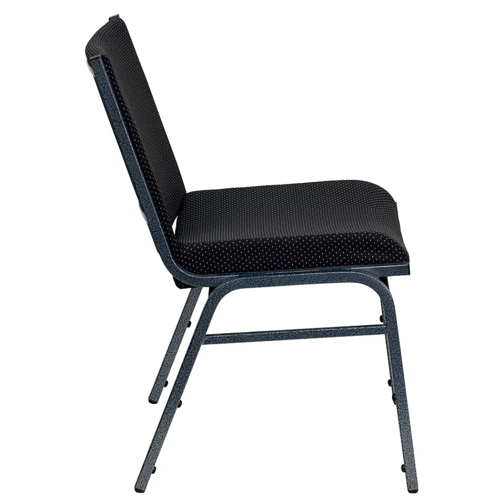 Folding & Stacking*Flash Furniture HERCULES Series Fabric Stack Chair, Black Dot (XU60153BK)