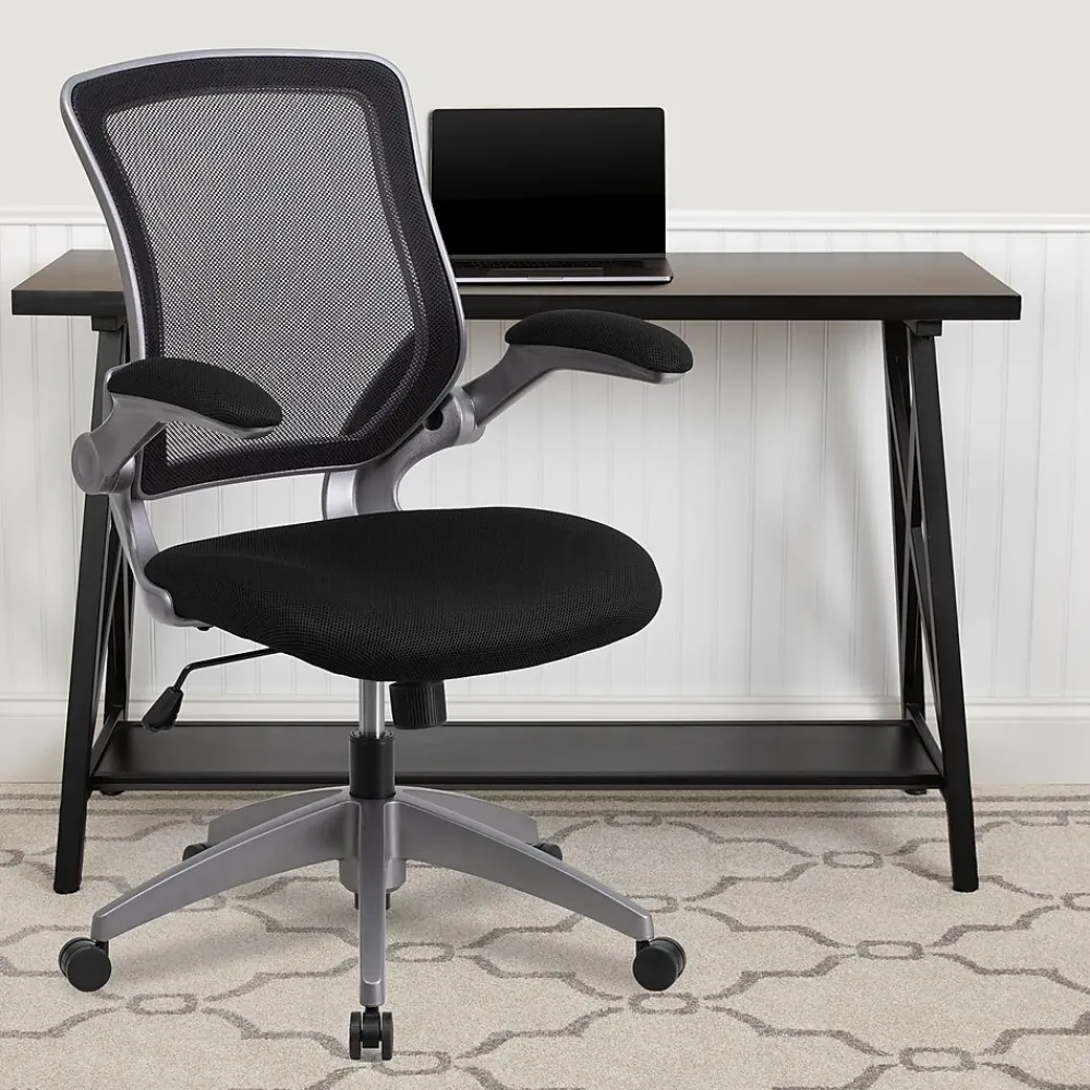Ergonomic Chairs*Flash Furniture Kale Ergonomic Mesh Swivel Mid-Back Task Office Chair, Black (BLZP8805BK)