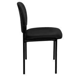 Folding & Stacking*Flash Furniture Vinyl Stackable Steel Side Chairs, Black, 15/Pack