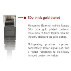 Monoprice FLEXboot Series Cat5e 24AWG UTP Ethernet Network Patch Cable, 3ft Black
