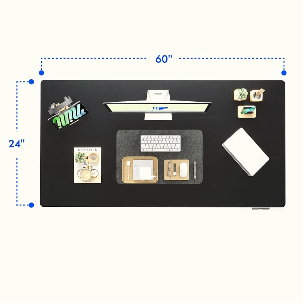 Standing Desks*FlexiSpot E7 Series 60"W Electric Adjustable Standing Desk, Black/White (E7W6024B)