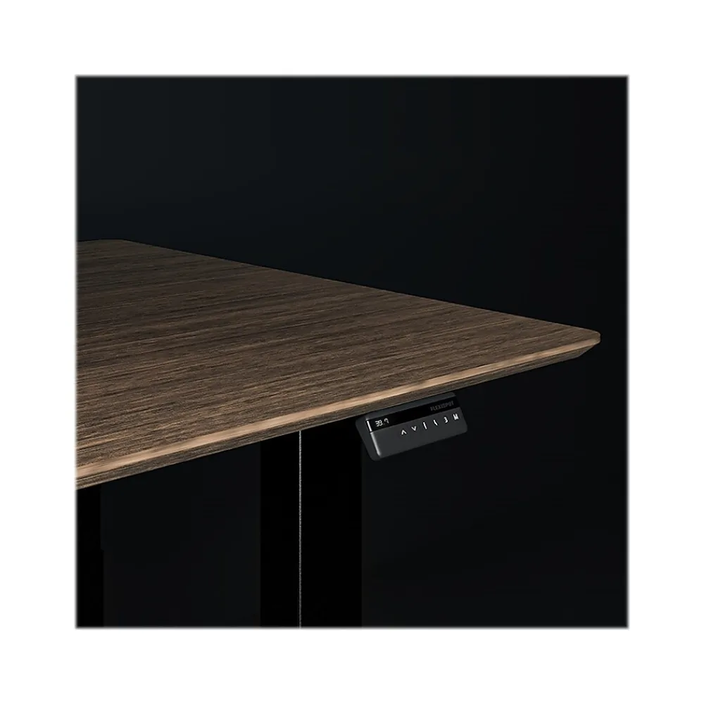 Standing Desks*FlexiSpot E7Q 71"W Electric Adjustable Bamboo Top Standing Desk, Black (E7QBR7135LBDB)