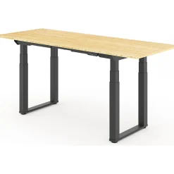 Standing Desks*FlexiSpot E7Q 78"W Electric Adjustable Standing Desk, Bamboo/Black (E7QBR7830-LBZB)