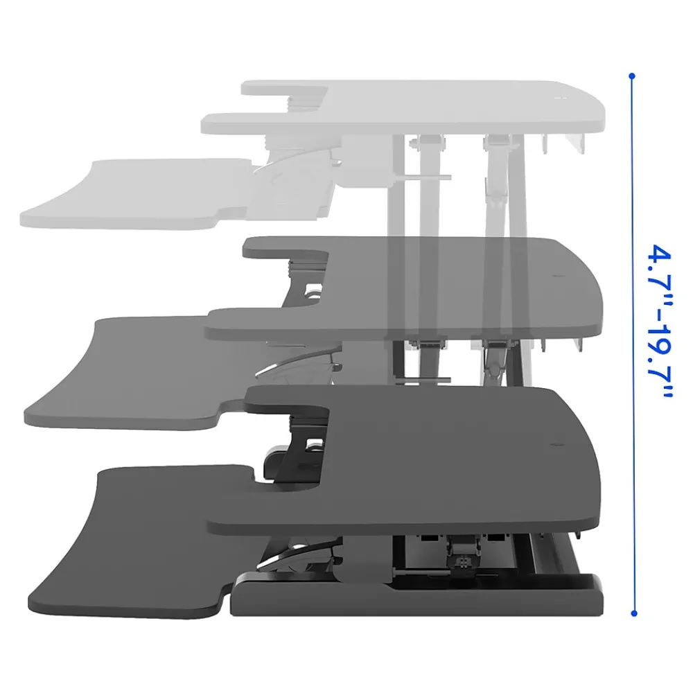 Standing Desks*FlexiSpot M7 Series 32"W Manual Rectangular Adjustable Standing Desk Converter, Black (M7-E-32B)