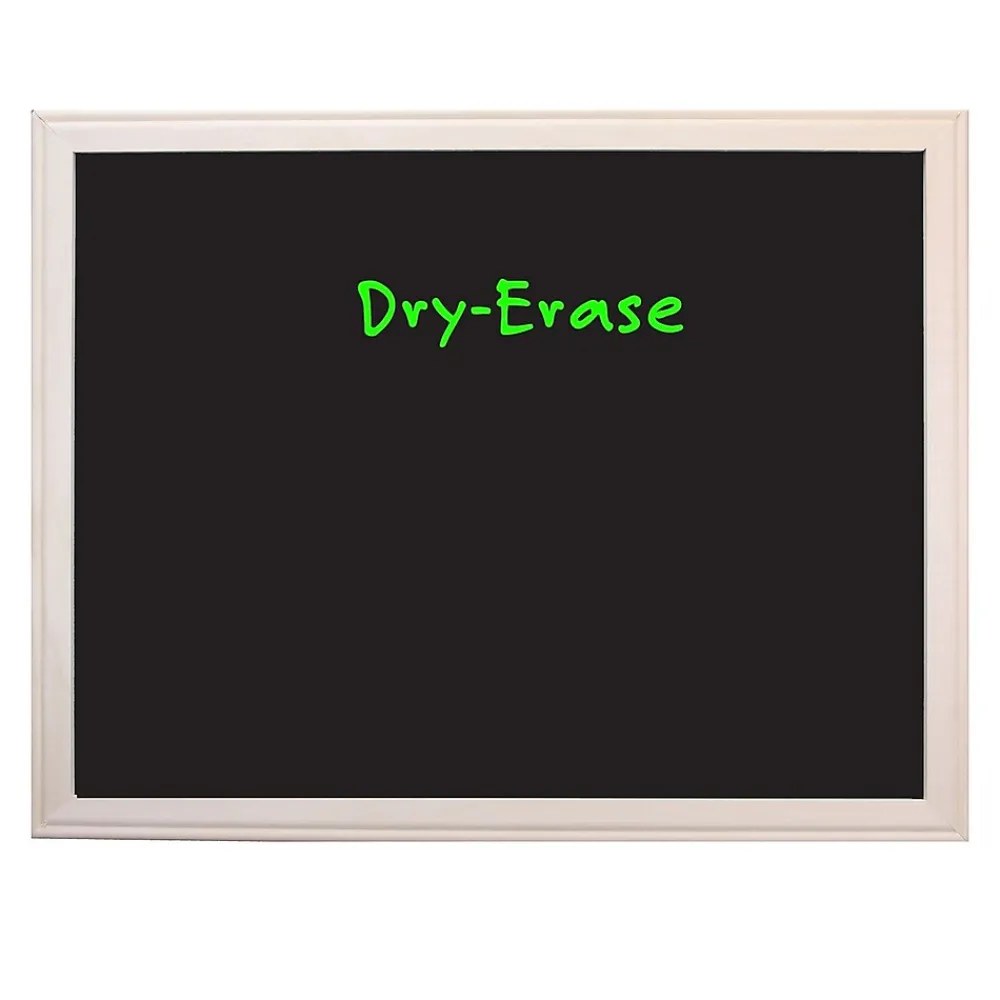 Dry Erase*Flipside Dry-Erase Blackboard, Wood Frame, 18" x 24" (17920)
