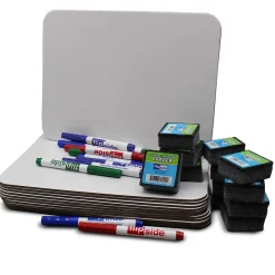 Dry Erase*Flipside Magnetic Dry-Erase Whiteboard Set, 9" x 12", 12/Pack (31004)