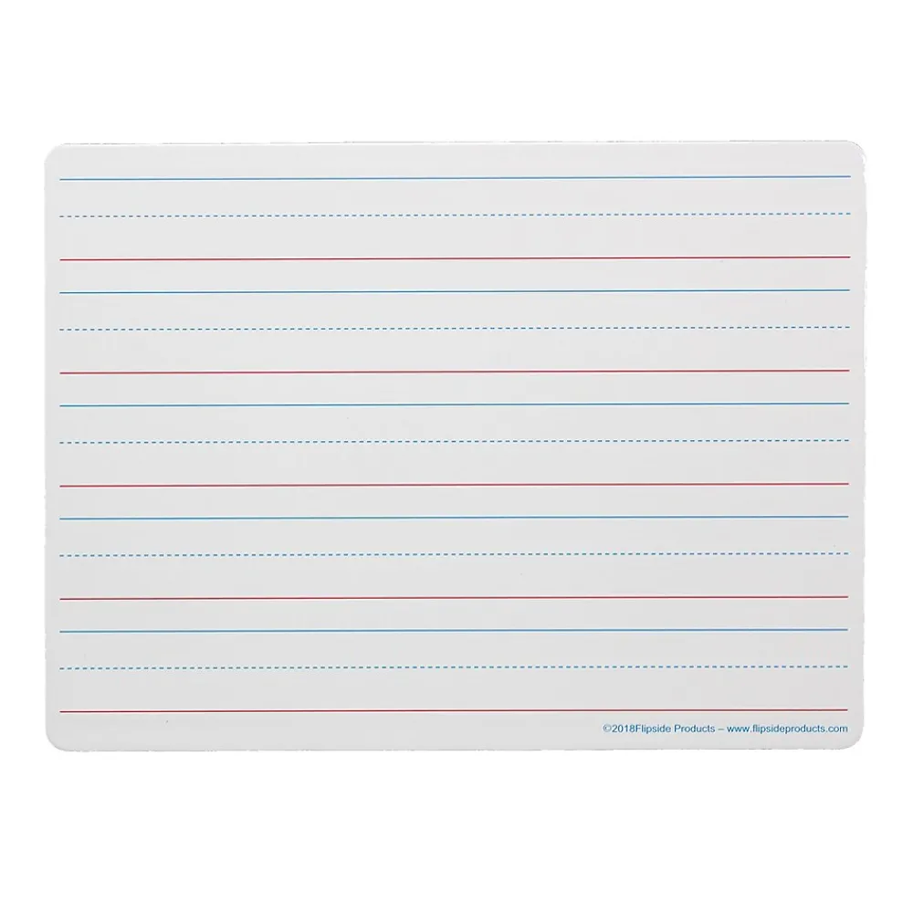 Dry Erase*Flipside Products Magnetic Dry-Erase Whiteboard, Two-Sided Ruled/Blank, 9" x 12", Pack of 3 (FLP10076-3)