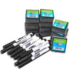 Dry Erase*Flipside Two Sided Rectangular Dry Erase Whiteboard Set, 7.75
