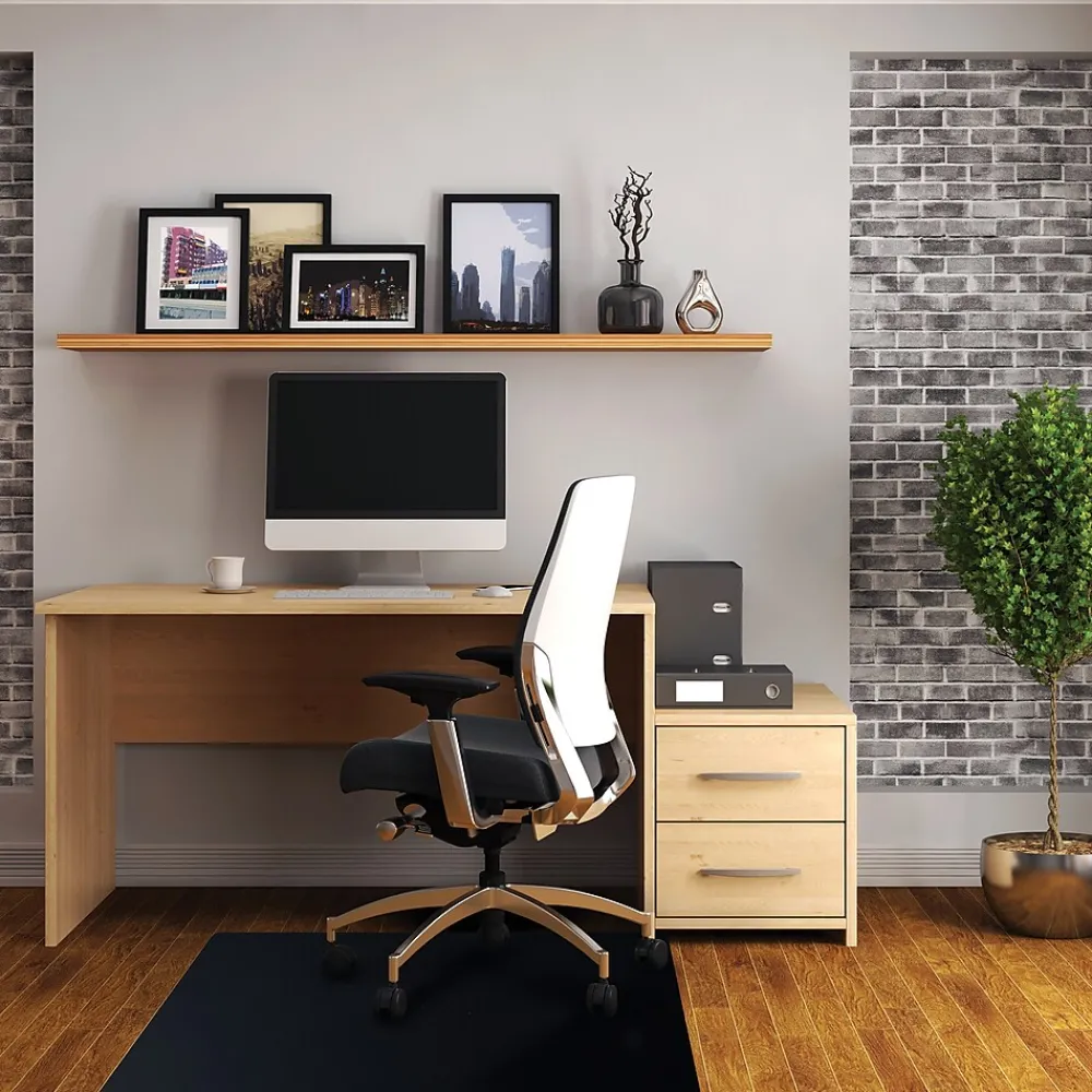 Chair Mats*Floortex Advantagemat Hard Floor Chair Mat, 29.5" x 47", Black Vinyl (FC123047HEBV)