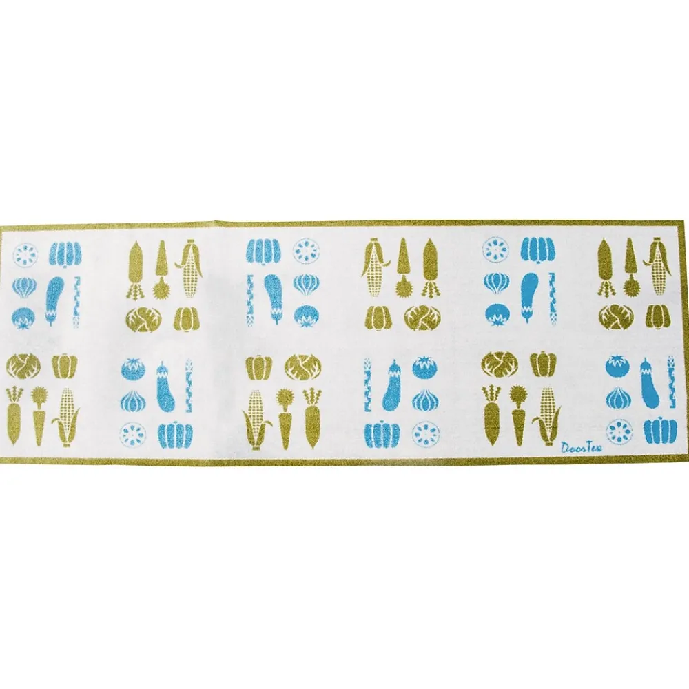 Floortex Doortex Long Kitchen Runner, 55" x 20", Vegetable Design (FR4KR2055VL)
