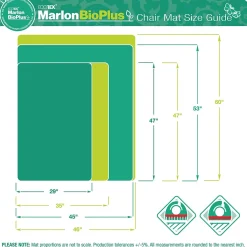 Chair Mats*Floortex Ecotex BioPlus Hard Floor Chair Mat, 45