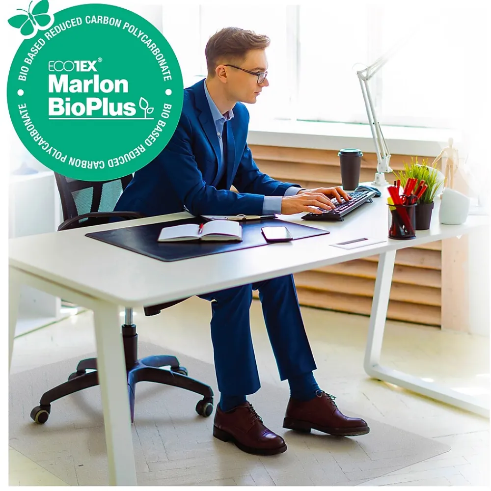 Chair Mats*Floortex Ecotex BioPlus Hard Floor Chair Mat, 29" x 47", Clear Bio Based Polycarbonate (NCCMFLBS0001)