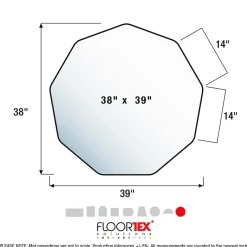 Chair Mats*Floortex 9Mat Carpet Gaming Chair Mat, 38