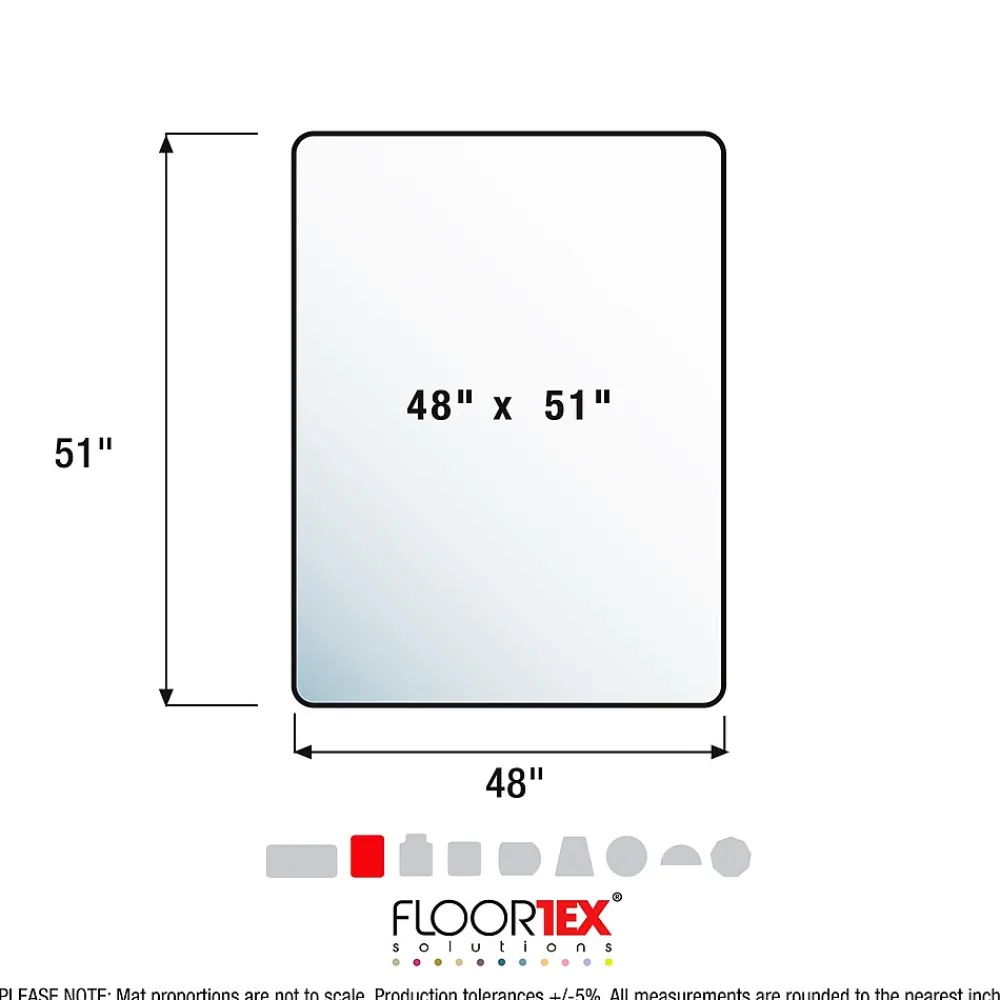 Chair Mats*Floortex Revolutionmat Hard Floor Chair Mat, 48" x 51", Clear Recycled PET (ECO4851AEP)
