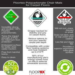 Chair Mats*Floortex Ultimat Carpet Chair Mat, 60