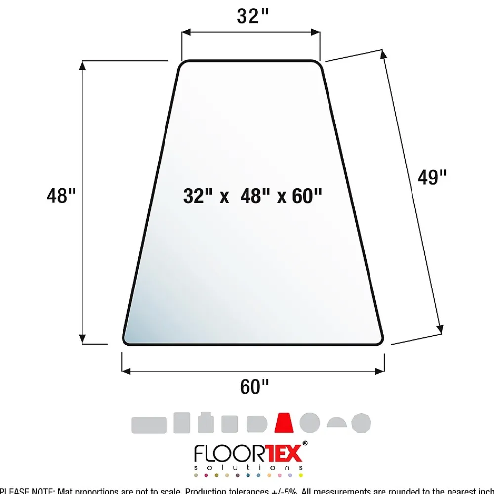Chair Mats*Floortex Ultimat Carpet Chair Mat, 48" x 60", Designed for Low/Medium-Pile Carpet, Clear Polycarbonate (1115023TR)