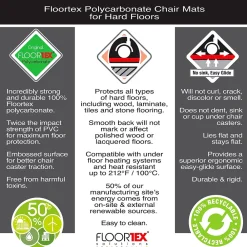 Chair Mats*Floortex Valuemat Plus Hard Floor Chair Mat, 36