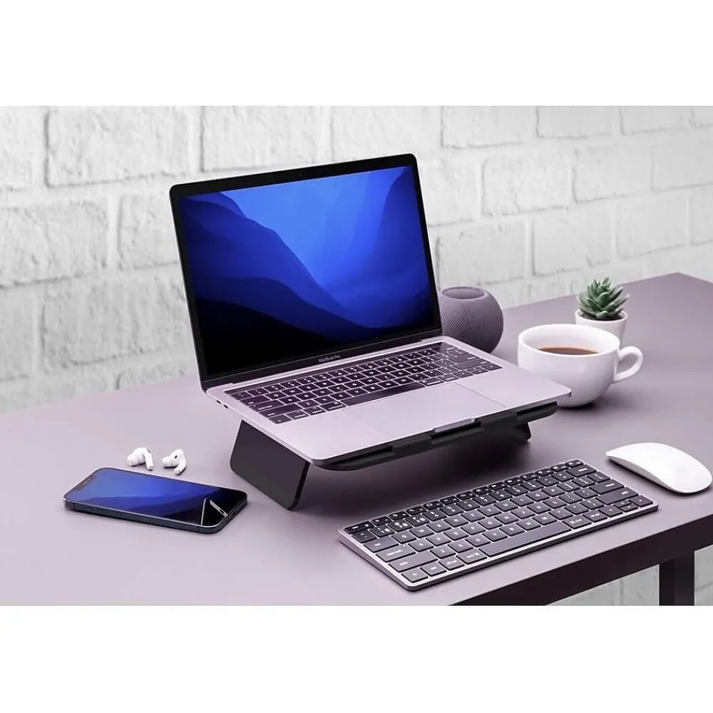 Elevate 10.94" x 10" Plastic Laptop Stand, (F101-ELBLK)<Function101